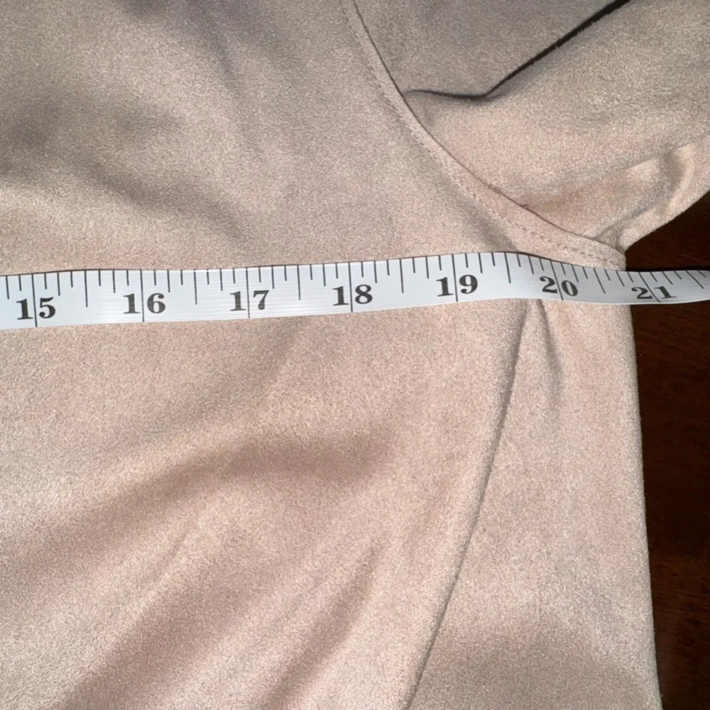 Soft Surroundings Women’s Jacket Blush Pink Faux Suede Boho Southwestern Medium - Picture 8 of 8